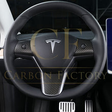 Load image into Gallery viewer, Pre-Preg Carbon Fibre Steering Wheel Trims for Tesla Model 3 & Model Y 17-23