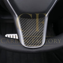Load image into Gallery viewer, Pre-Preg Carbon Fibre Steering Wheel Trims for Tesla Model 3 & Model Y 17-23