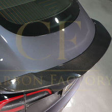 Load image into Gallery viewer, R Style Carbon Fibre Boot Spoiler for Tesla Model 3 16-23