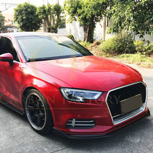 Load image into Gallery viewer, RS Style Carbon Fibre Front Splitter for Audi A3 Saloon Non S Line 16-19
