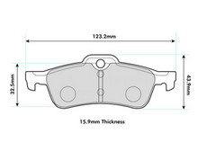 Load image into Gallery viewer, Honda Civic Type R FK2 Rear Performance Brake Pads 2006