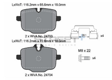 Load image into Gallery viewer, PAGID STREET+ T8283SP2001 BMW M2 G42 G87 Rear Brake Pads