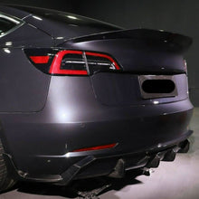 Load image into Gallery viewer, V Style Carbon Fibre 3 Pieces Rear Diffuser for Tesla Model 3 16-23