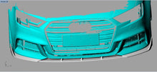 Load image into Gallery viewer, V Style Carbon Fibre Front Splitter for Audi A3 Saloon S Line & S3 16-19