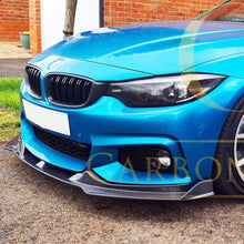 Load image into Gallery viewer, V Style Carbon Fibre Front Splitter for BMW F32 F33 F36 4 Series 14-20