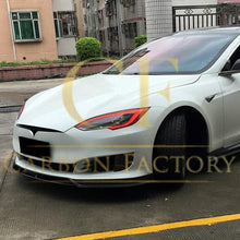 Load image into Gallery viewer, V Style Carbon Fibre Front Splitter for Tesla Model S 16-17