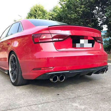 Load image into Gallery viewer, V Style Carbon Fibre Rear Diffuser for Audi A3 Saloon (Non S Line) 17-19