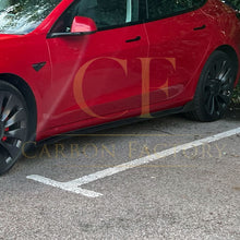 Load image into Gallery viewer, V Style Carbon Fibre Side Skirts for Tesla Model 3 16-23