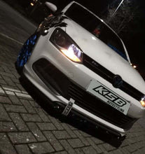 Load image into Gallery viewer, VW Polo Front Splitter Gloss Black ABS Front Lip Spoiler | Front Bumper Splitter | UK Made OEM+ Style | Fixing Bolts Included