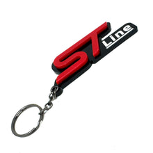 Load image into Gallery viewer, 4D ST-Line Logo Keychain for Ford – Gloss Black with Custom Colour Options | CEUK