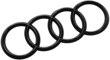 Load image into Gallery viewer, Audi R8 Gen 2 (4S) Black Rings Blackout Emblem Set - Front Grille & Rear Badges 2015-2024