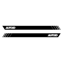 Load image into Gallery viewer, AUTOID Matt Black Barcode Door Decals Set – Universal Car Vinyl Side Stripe Stickers, Satin Matte Black Finish, Left & Right Pair, 150cm x 10cm