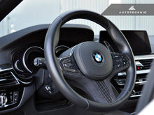 Load image into Gallery viewer, AutoTecknic Carbon Fibre Alcantara Steering Wheel Trim Insert for BMW X3 (G01) & X4 (G02) 2018+ – OEM-Fit 3K 2x2 Twill Replacement