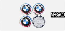 Load image into Gallery viewer, BMW Emblem Badge Set 7pc OEM-Style Replacement Roundel for Bonnet, Boot, Wheel Centre Caps & Steering Wheel – 82mm 74mm 68mm 47mm