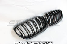 Load image into Gallery viewer, BMW 3 SERIES E92 & E93 LCI DOUBLE SLAT BLACK GRILLES - BLAK BY CT CARBON