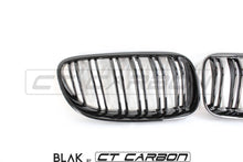 Load image into Gallery viewer, BMW 3 SERIES E92 & E93 LCI DOUBLE SLAT BLACK GRILLES - BLAK BY CT CARBON