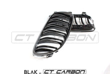 Load image into Gallery viewer, BMW 3 SERIES E92 & E93 LCI DOUBLE SLAT BLACK GRILLES - BLAK BY CT CARBON