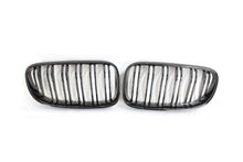 Load image into Gallery viewer, BMW 3 SERIES E92 & E93 LCI DOUBLE SLAT BLACK GRILLES - BLAK BY CT CARBON
