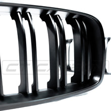 Load image into Gallery viewer, BMW 4 SERIES/M3/M4 (F32 F80 F82 F83) MATTE BLACK DOUBLE SLAT GRILLES