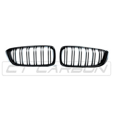 Load image into Gallery viewer, BMW 4 SERIES/M3/M4 (F32 F80 F82 F83) MATTE BLACK DOUBLE SLAT GRILLES