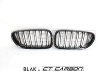 Load image into Gallery viewer, BMW 6 SERIES & F06 F12 F13 DOUBLE SLAT BLACK GRILLES - BLAK BY CT CARBON