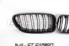 Load image into Gallery viewer, BMW 6 SERIES & F06 F12 F13 DOUBLE SLAT BLACK GRILLES - BLAK BY CT CARBON