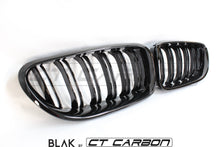 Load image into Gallery viewer, BMW 6 SERIES & F06 F12 F13 DOUBLE SLAT BLACK GRILLES - BLAK BY CT CARBON