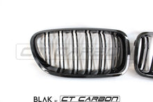 Load image into Gallery viewer, BMW F10 M5 & 5 SERIES BLACK DOUBLE SLAT GRILLES - BLAK BY CT CARBON