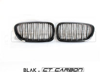 Load image into Gallery viewer, BMW F10 M5 & 5 SERIES BLACK DOUBLE SLAT GRILLES - BLAK BY CT CARBON