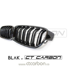 Load image into Gallery viewer, BMW F30/F31 3 SERIES BLACK DOUBLE SLAT GRILLES - BLAK BY CT CARBON
