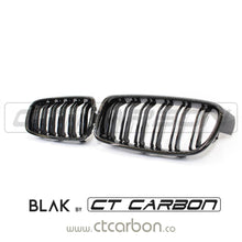 Load image into Gallery viewer, BMW F30/F31 3 SERIES BLACK DOUBLE SLAT GRILLES - BLAK BY CT CARBON