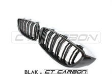 Load image into Gallery viewer, BMW M4 F82 / F83 & F32/F33/F36 4 SERIES DOUBLE SLAT BLACK GRILLES - BLAK BY CT CARBON