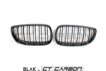 Load image into Gallery viewer, BMW M3 / 3 SERIES E92/E93 DOUBLE SLAT BLACK GRILLES - BLAK BY CT CARBON