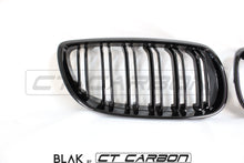 Load image into Gallery viewer, BMW M3 / 3 SERIES E92/E93 DOUBLE SLAT BLACK GRILLES - BLAK BY CT CARBON