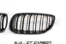 Load image into Gallery viewer, BMW M3 / 3 SERIES E92/E93 DOUBLE SLAT BLACK GRILLES - BLAK BY CT CARBON