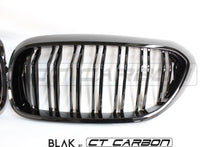 Load image into Gallery viewer, BMW M5 F90 / 5 SERIES G30/G31 DOUBLE SLAT BLACK GRILLES - BLAK BY CT CARBON