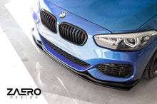 Load image into Gallery viewer, BMW 1 Series F20 F21 LCI M Sport Front Splitter / Front Bumper Lip Spoiler - Gloss Black - ZAERO Design EVO-1 - Fits M135i M140i (2015-2019)