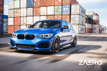 Load image into Gallery viewer, BMW 1 Series F20 F21 LCI M Sport Front Splitter / Front Bumper Lip Spoiler - Gloss Black - ZAERO Design EVO-1 - Fits M135i M140i (2015-2019)