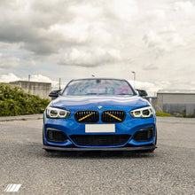 Load image into Gallery viewer, BMW 1 Series F20 F21 LCI M Sport Front Splitter / Front Bumper Lip Spoiler - Gloss Black - ZAERO Design EVO-1 - Fits M135i M140i (2015-2019)