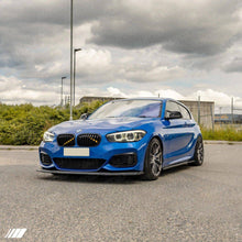 Load image into Gallery viewer, BMW 1 Series F20 F21 LCI M Sport Front Splitter / Front Bumper Lip Spoiler - Gloss Black - ZAERO Design EVO-1 - Fits M135i M140i (2015-2019)