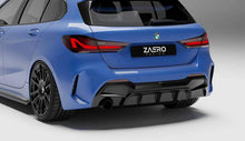 Load image into Gallery viewer, BMW 1 Series F40 M Sport Rear Diffuser Single Exit - EVO-1 Gloss Black by ZAERO Design (2019-2024) Fits 116i 116d 118i 118d | Rear Valance ABS OEM-Style Fit