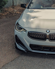 Load image into Gallery viewer, BMW 2 Series G42 & M240i Front Splitter - Gloss Black Front Lip Spoiler for M Sport Bumper (2021+) ABS 3-Piece OEM+