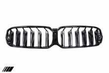 Load image into Gallery viewer, AUTOID Gloss Black Kidney Grilles for BMW 5 Series LCI Facelift G30 G31 (2020-2023) - Paint Code 668, Front Camera Ready - Saloon & Touring - Direct Replacement Shadowline Blackout Upgrade