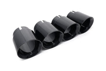 Load image into Gallery viewer, BMS Gloss Black Angle-Cut Exhaust Tailpipe Tips, BMW M5 F90 2018+ Factory Exhaust, Billet Aluminium, Set of 4, 3.75 Inch