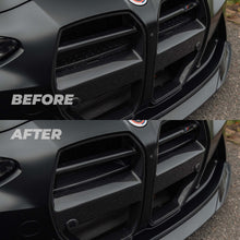Load image into Gallery viewer, BMW G80 G81 M3 & G82 G83 M4 Pre-Preg Dry Carbon Fibre Crash Bar Cover by TRE, 2021+, G8X 2x2 Twill, High Gloss, CSL/Open Grille Compatible (Front Crash Beam Foam Cover)