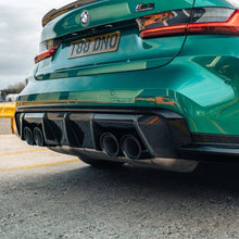 Load image into Gallery viewer, BMW M3/M4 G80 G81 G82 G83 Pre-Preg Carbon Fibre OEM Style Rear Diffuser by TRE (2020+ LCI/Pre-LCI, 2x2 Twill Dry Carbon)