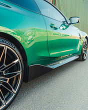 Load image into Gallery viewer, BMW G80 G81 M3 & G82 G83 M4 (G8X) Pre-Preg Dry Carbon Fibre Side Skirts (2x2 Twill) by TRE - OEM Fit Performance Side Skirt Extensions | 2020+
