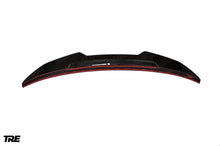 Load image into Gallery viewer, TRE Pre-Preg Carbon Fibre (Carbon Fiber) Ducktail Rear Lip Spoiler for BMW G82 M4 2021+ & G22 4 Series 2020+ - 2x2 Twill, Gloss OEM Fit, 3M Tape