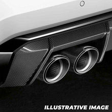 Load image into Gallery viewer, BMW M2 G87 (2023+), M3 G80/G81 (2021+) & M4 G82/G83 (2021+) Carbon Fibre Performance Quad Exhaust Tailpipe Tips - OEM Replacement, Gloss 3K 2x2 Weave, Slash-Cut - Set of 4