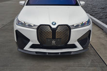 Load image into Gallery viewer, BMW iX (I20) Carbon Fibre (Carbon Fiber) Front Splitter by 3D Design 2022+ | Front Lip Spoiler | Fits Sport Package & M60